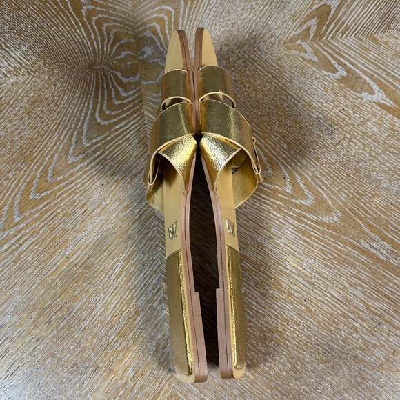 ZARA Metallic Gold Women's Sandals 40 - Picture 10 of 13